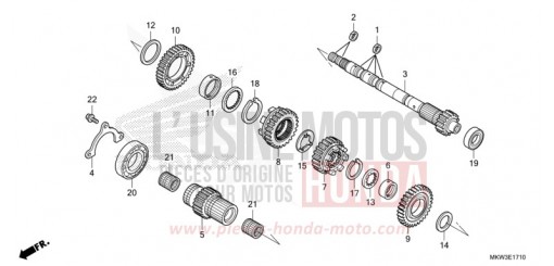 TRANSMISSION (MAINSHAFT) (NC750XD) NC750XDM de 2021